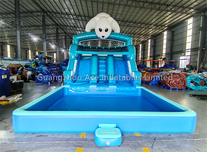 Ace Polar bear water slide with DWF pool 1