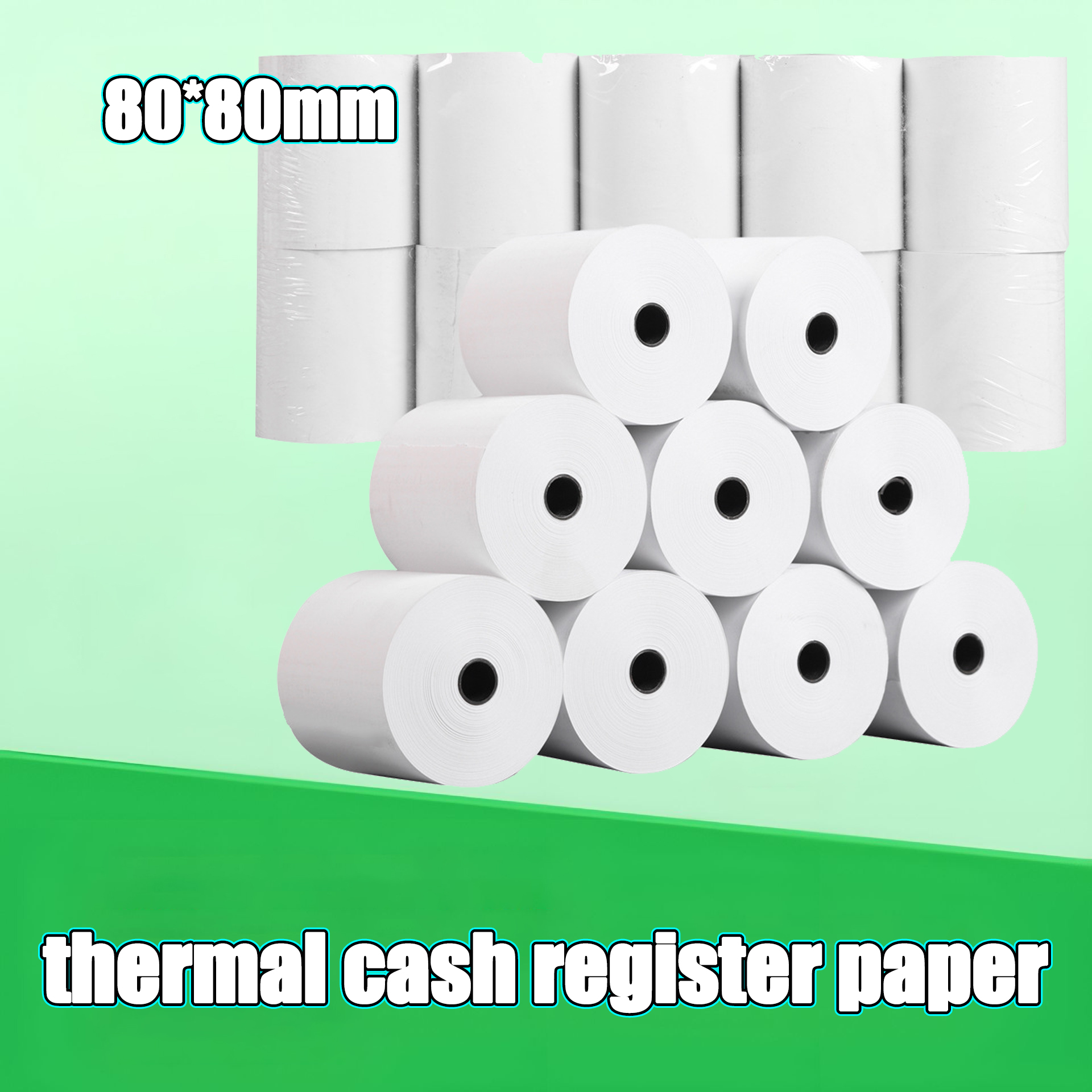 Oshxona buyurtmalari uchun moslashtirilgan 80x80 mm termal qog&39;oz rulosi 4
