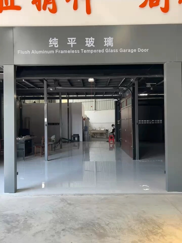 Premium Commercial Grade Glass Garage Doors | Aluminum Frame | Black Mirror Tempered Glass | 16x7 & 16x8 | Automatic 1