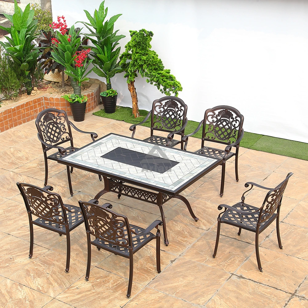 Hot selling cast aluminum outdoor garden dining furniture set 1