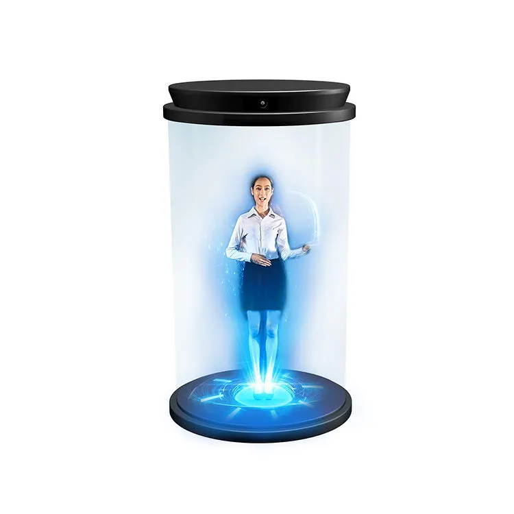 10.1 Inch Lcd Screen 3D Hologram Display Cylindrical Ai Interaction Transparent Holographic Technology Exhibition 3D Display 3