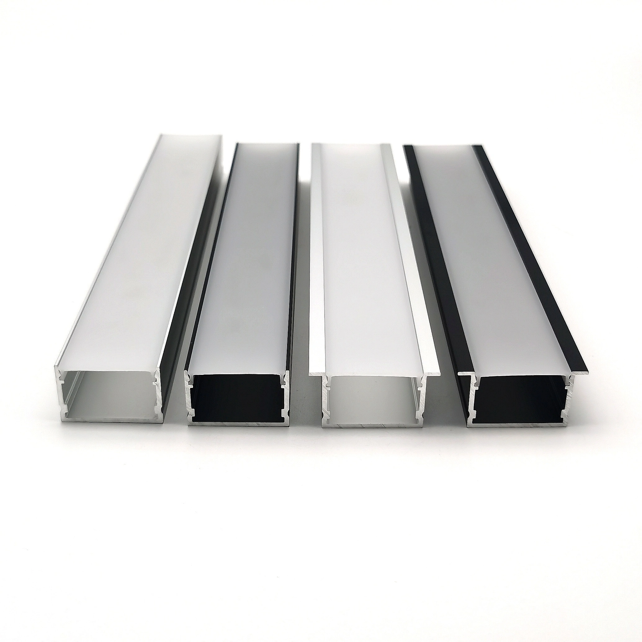 YG-E002 Plastic Extrusion Diffuser Milky Cover LED Aluminum Profiles Channel For Cabinet Light 1