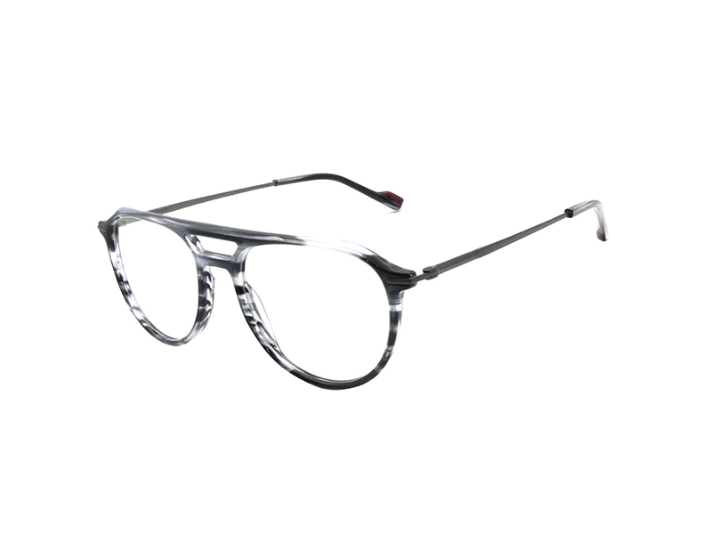 Schnelles Wunder Ultra-leichter optischer Rahmen für Männer-Titan & Acetat-Doppelbrückendesign P-Ra90219 2