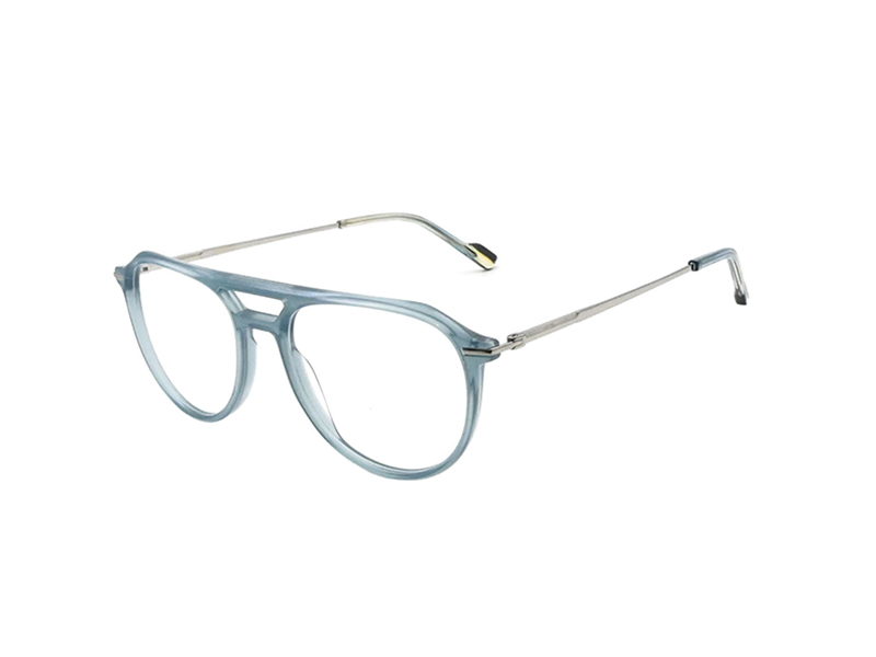 Schnelles Wunder Ultra-leichter optischer Rahmen für Männer-Titan & Acetat-Doppelbrückendesign P-Ra90219 3