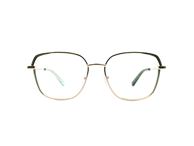 Schnelles Wunder Frauen optischer Rahmen-Metall Asymmetrischer Drahtrand mit Lackdetails-P-Rs80121 1