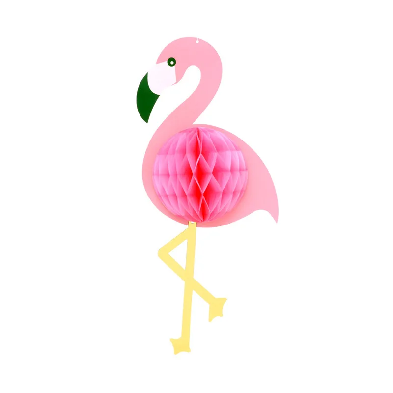 Luci magiche Flamingo Paper Honeycomb Balls per decorazioni per feste Summer Hawaiian Beach Luau Party Forniture 1