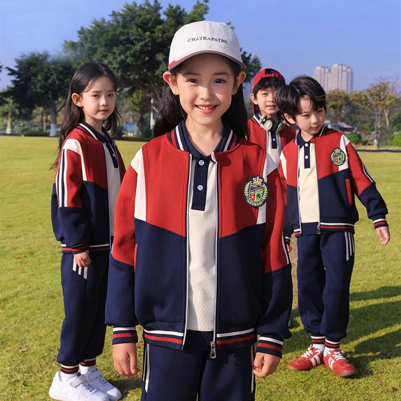 Student School Uniform Tracksuit Set - 2 Piece Sports Ensemble for Academic Wear 1