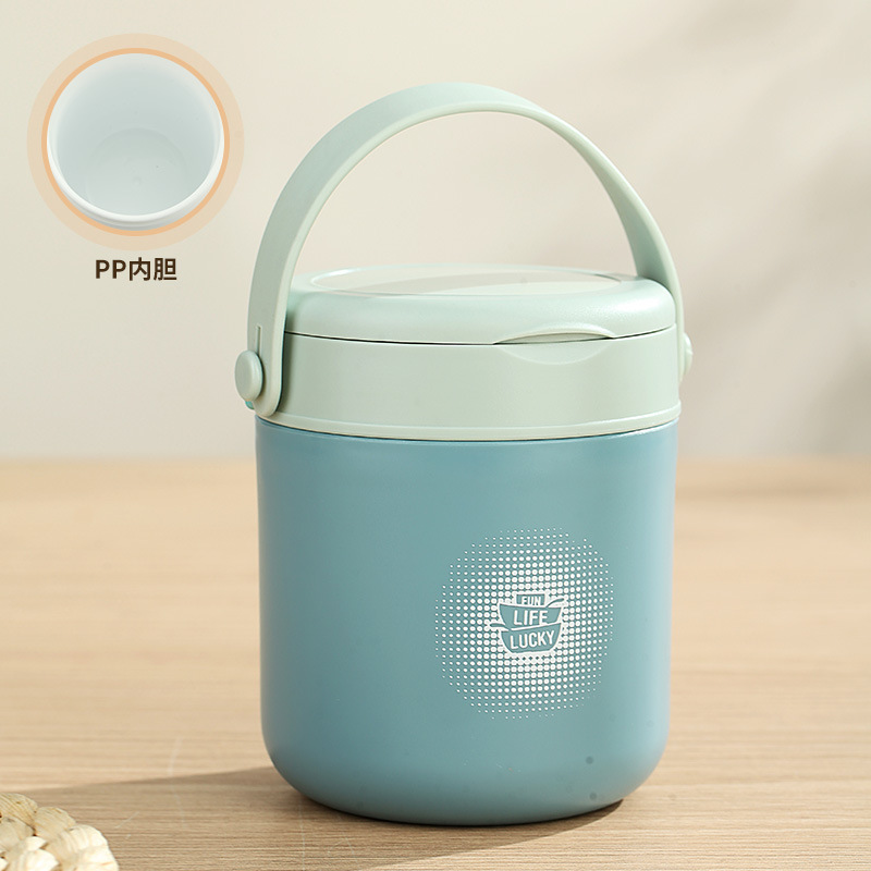 INS Japanese 304 Stainless Steel/PP Soup Cup, Portable Breakfast Cup for Students and Office Workers 6