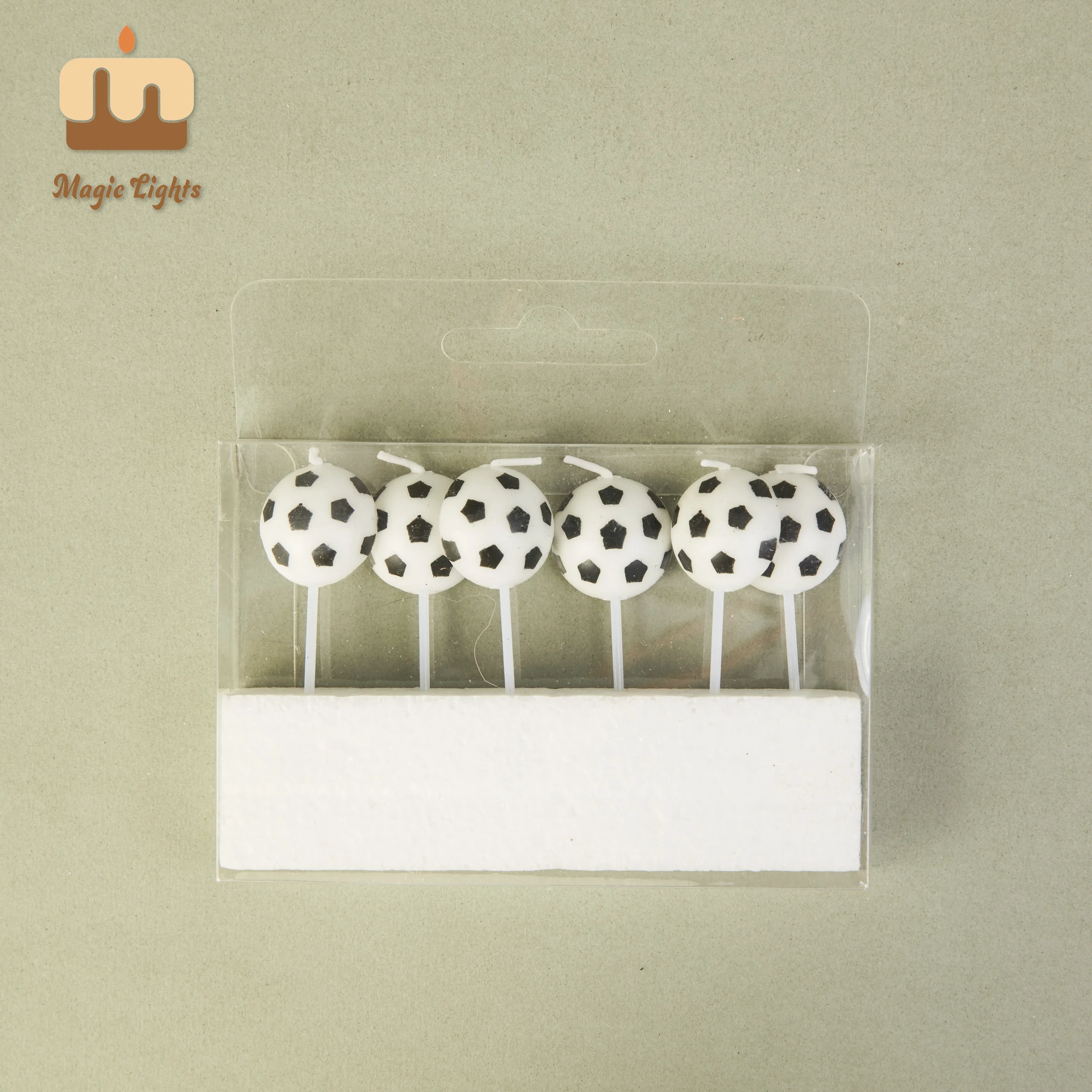 Magic Lights 2,5 cm Bougies de ballon de football pour gâteau de fête 1