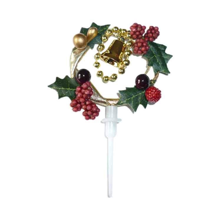 Magic Lights Christmas Wreath Holly Berry Cake Picks for Decorating 1