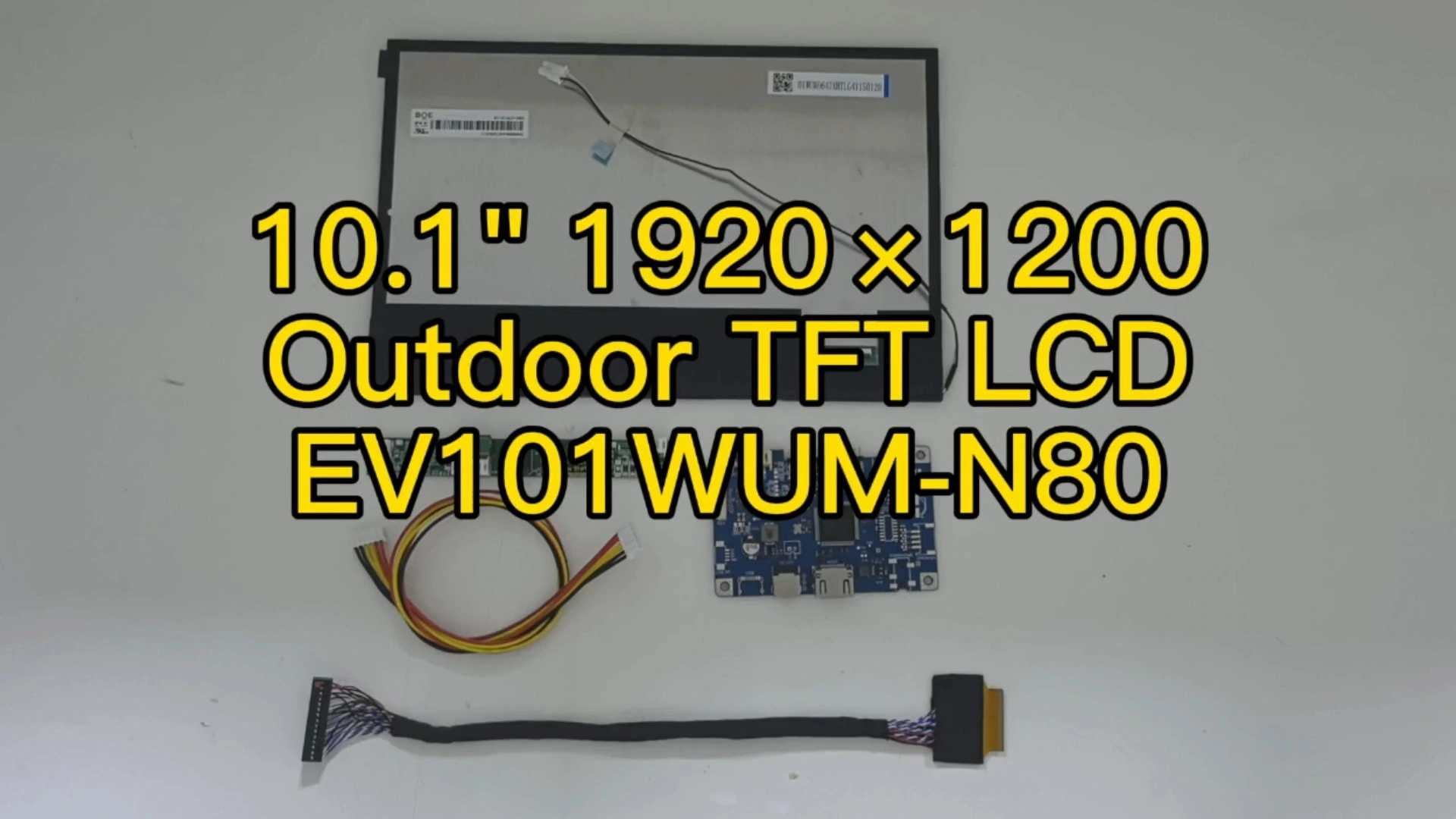 BOE Original Outdoor TFT LCD Screen 1000nits 10.1 Inch EV101WUM-N80 WUXGA 1