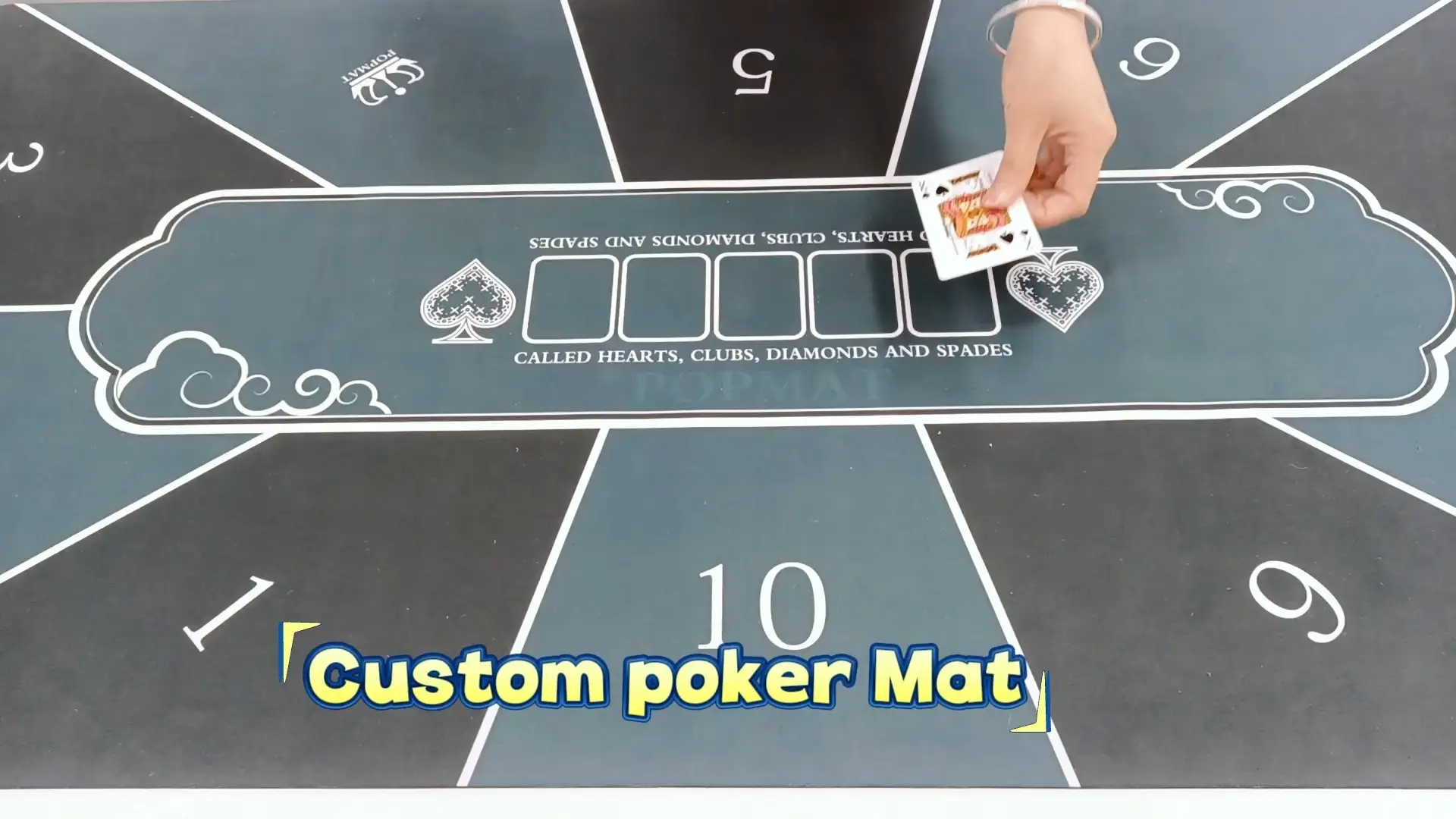 Neoprene Sublimation Game Playing Card Felt Cloth Poker Mat 1