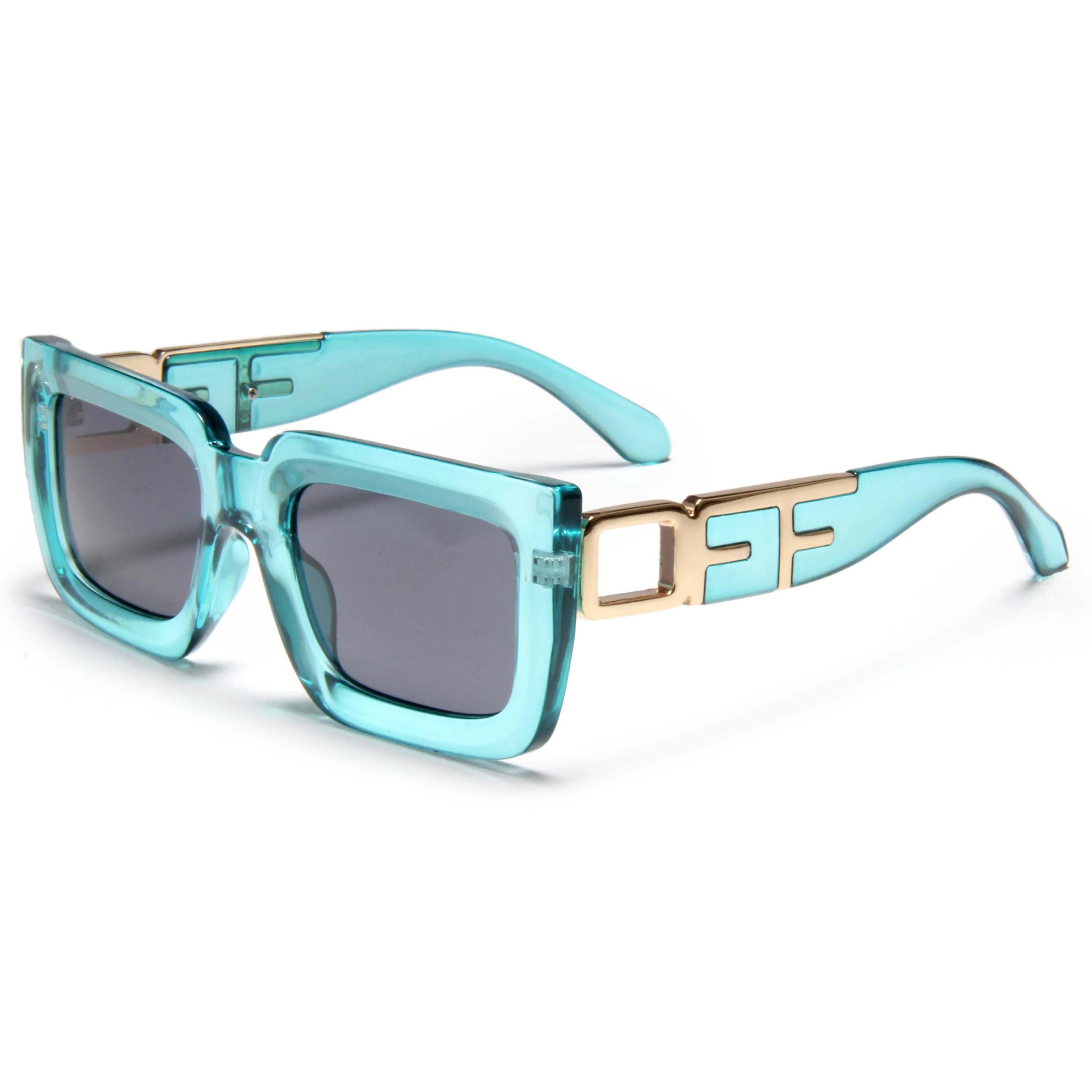 S14157 EUGENIA Custom Unisex Classic Fashion High Quality Unisex Sunglasses Square Clear Transparent Sunglasses 1