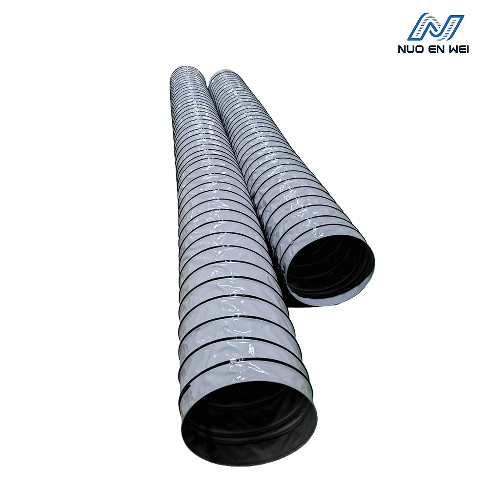 Flexible Ventilation Pipe with Stainless Steel D-Rings & Flame Retardant PVC - NUOENWEI 1