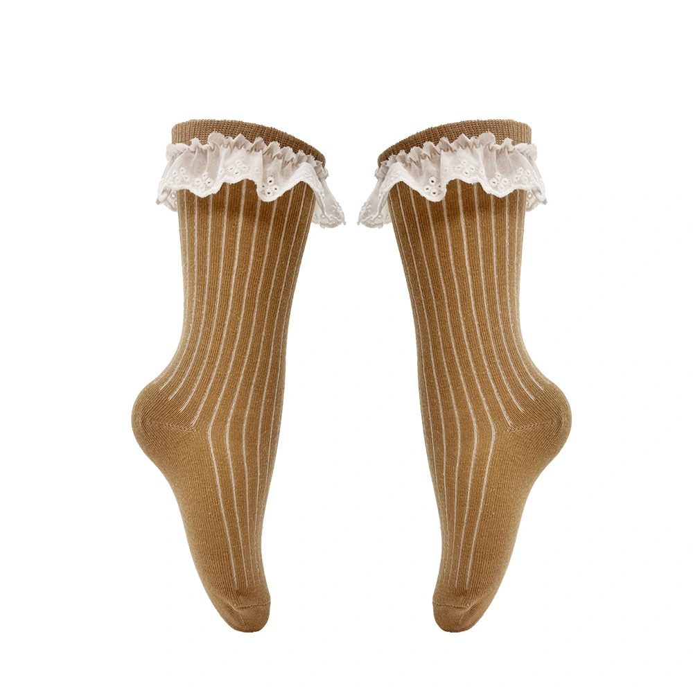 Custom Children Ruffle Socks for Girls Knitting Socks Breathable Socks for Summer HYC-083 1