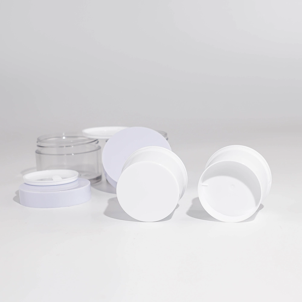Double Wall Clear Cream Jars | Multi-Size Airtight Containers with Purple Screw Lids BEST-70832 1