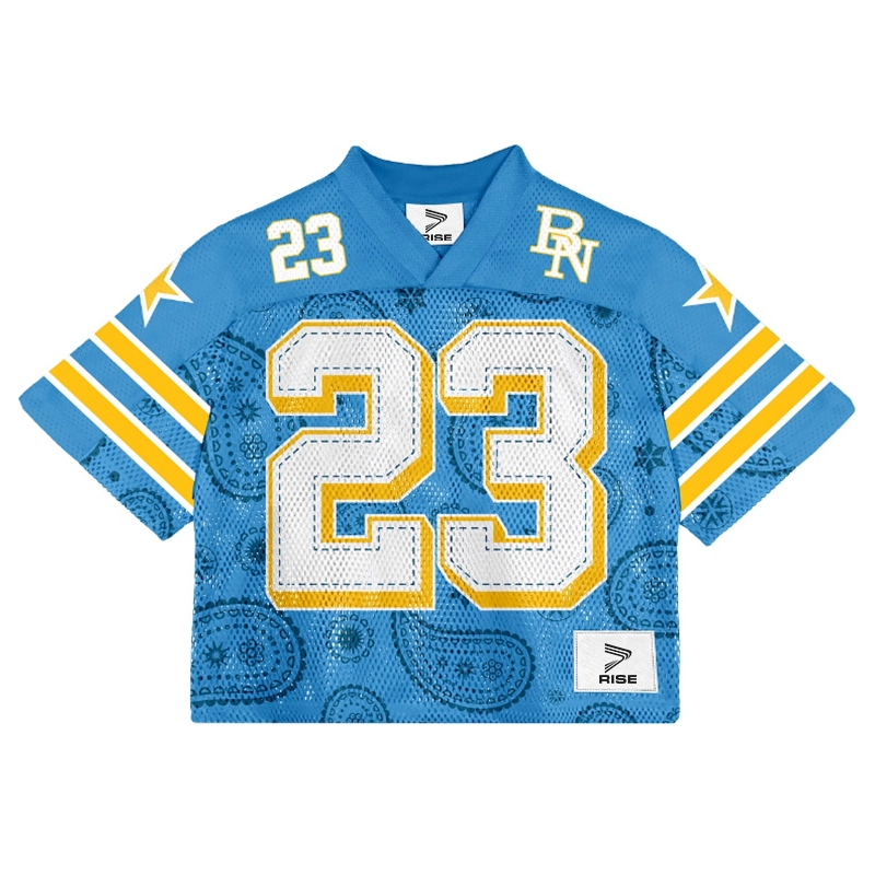 ODM Case: Retro American Football Jersey Mesh Fabric Oversize Design 1