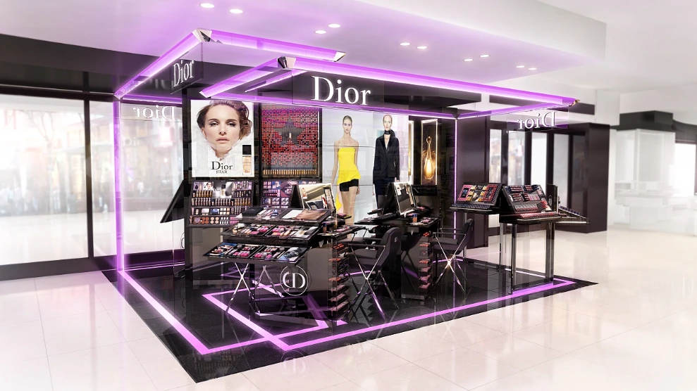 أكشاك العطور المخصصة لتصميم منتجات مستحضرات التجميل الأنيقة 1