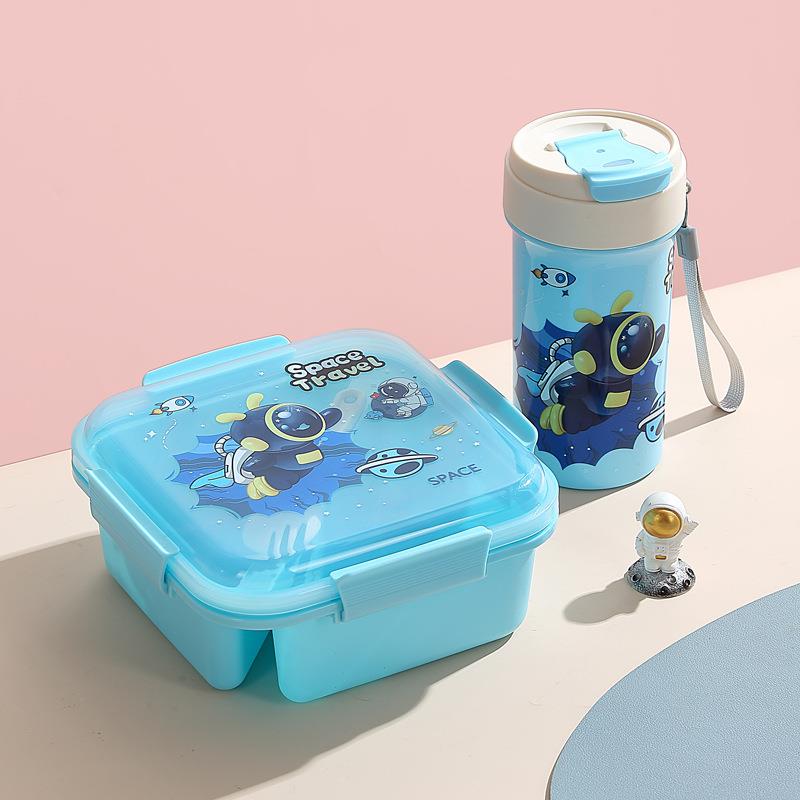 HongXing Lunch Box Microwave Safe, Cartoon 2 Compartments Children's Bento Lunch Box 7