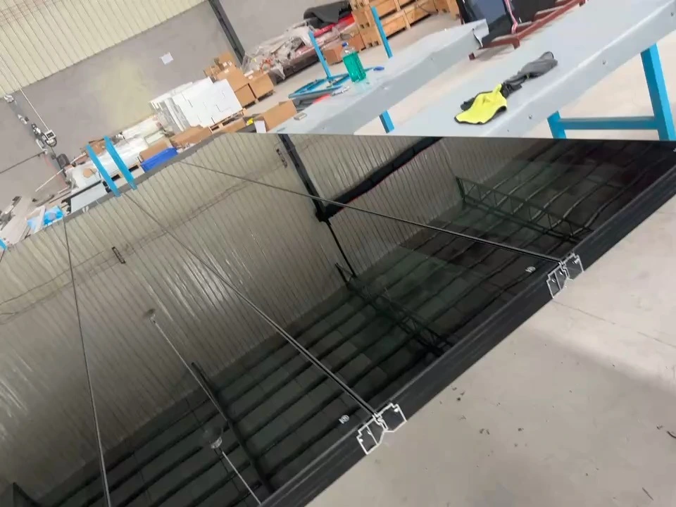 American Mirror Design Black Sectional Garage Door Modern Automatic Frameless Glass Garage Doors Remote Control for USA 1