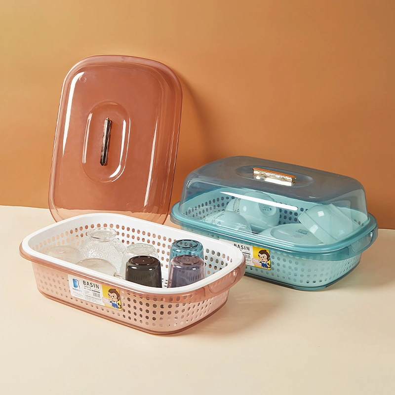 HongXing Kitchen Plastic Items, Drain Bowl Basket Plastic Dish Holder Cupboard 1