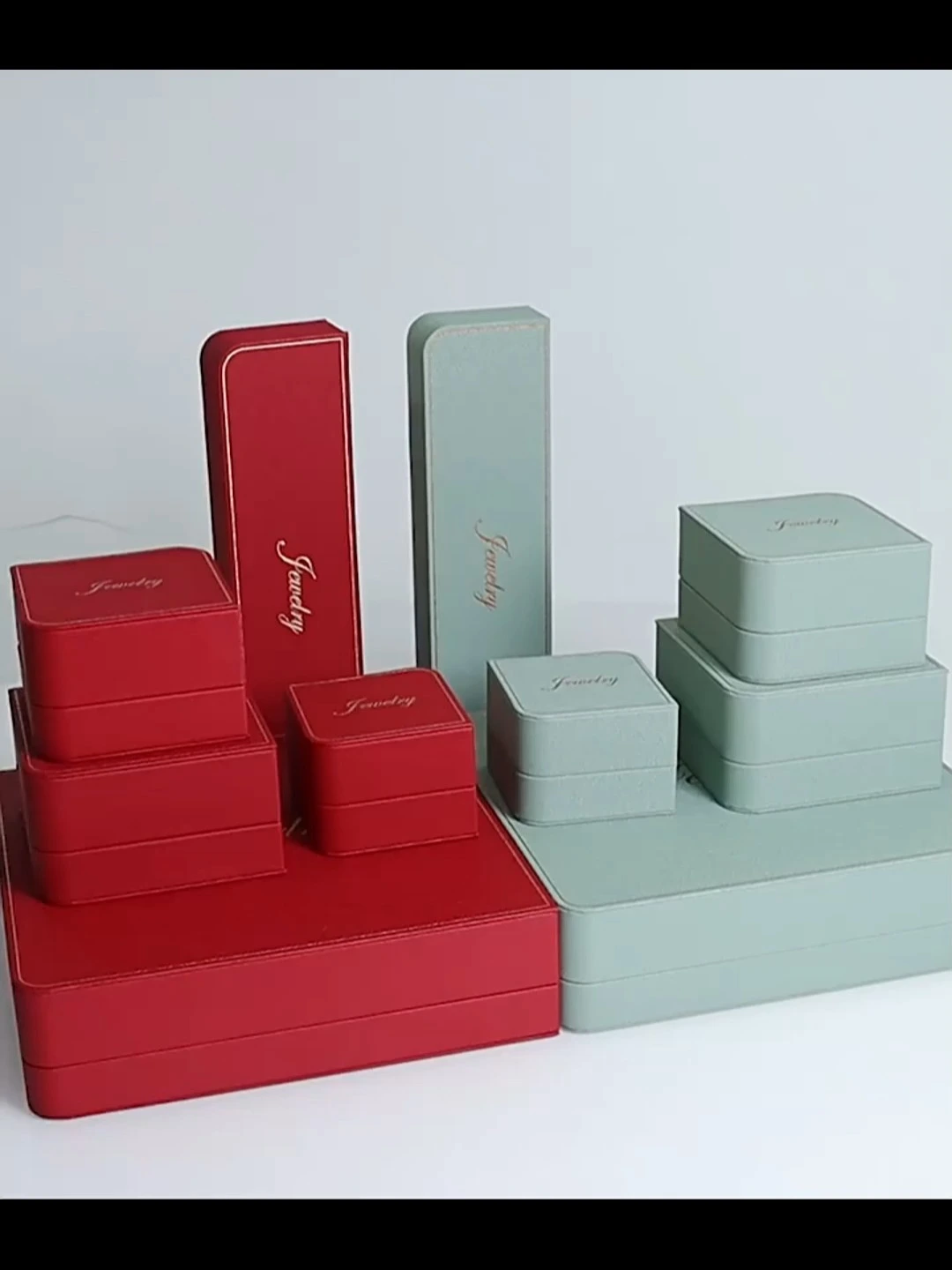 Light luxury PU leather irregular flip jewelry gift box jade ring earrings pearl necklace bracelet box jewelry storage box 1