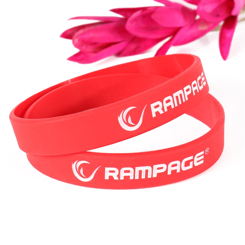 Siliconen reliëf polsbandje Rubberen sport polsbandjes 1