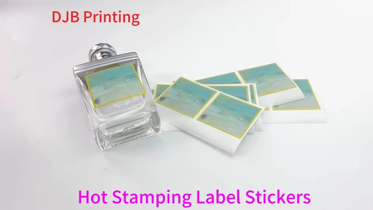 Customized Perfume Label stickers Texture paper, Matte varnishing, Hot stamping and Digital Printing, Custom Label for Perfume Products, Custom Adhesive Gold Stamping Label 1