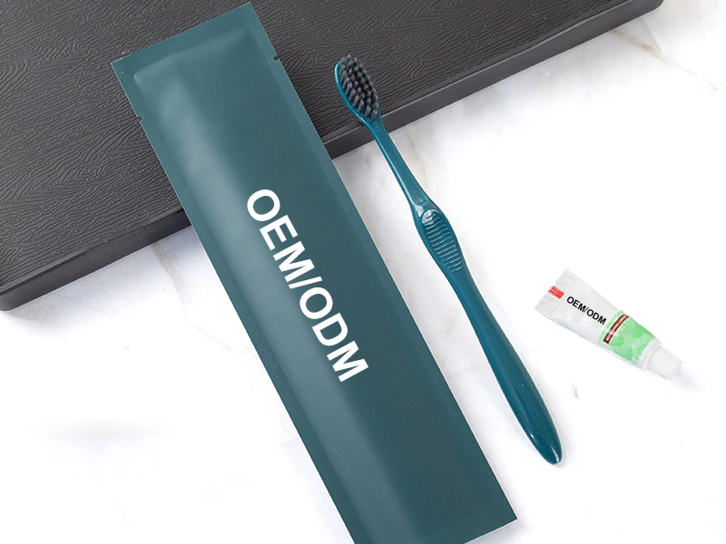0,15 mm de bambu ultra-fino de bambu escova de dentes de cabelo macio + creme dental de coral de grama 3g 1
