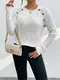 Fan Flo Cable Knit Pullover Sweater Factory 3