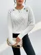 Fan Flo Cable Knit Pullover Sweater Factory 4