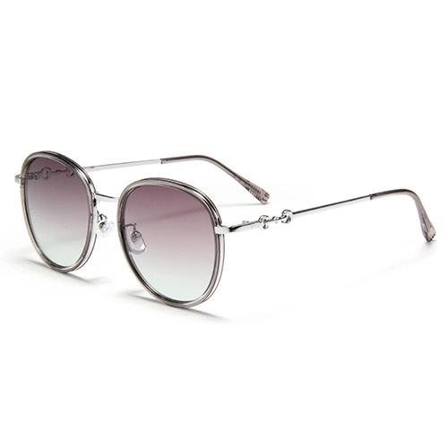 S60034 NUEVA PERSONALIDAD RETRO Fábrica Mujeres al por mayor Gafas de sol de metal redonda para damas Gafas de sol de logotipo personalizado Gafas de sol protectores 1