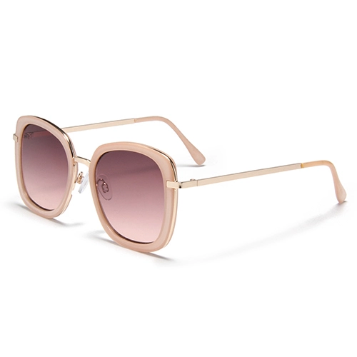 S60111 High Definition Glass Lens Outdoor Travel Leisure Classic Retro Square Sunglasses for Women Gold UV400 Bulk Wholesale Sunglasses 1