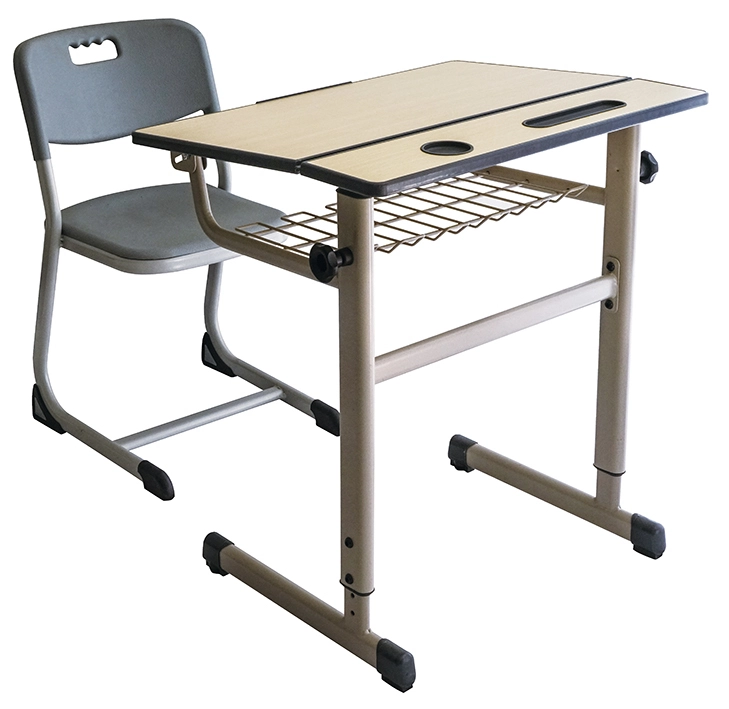 Meubles d'école à prix bon marché, bureau ajusté de l'angle de vente chaude avec chaise 1