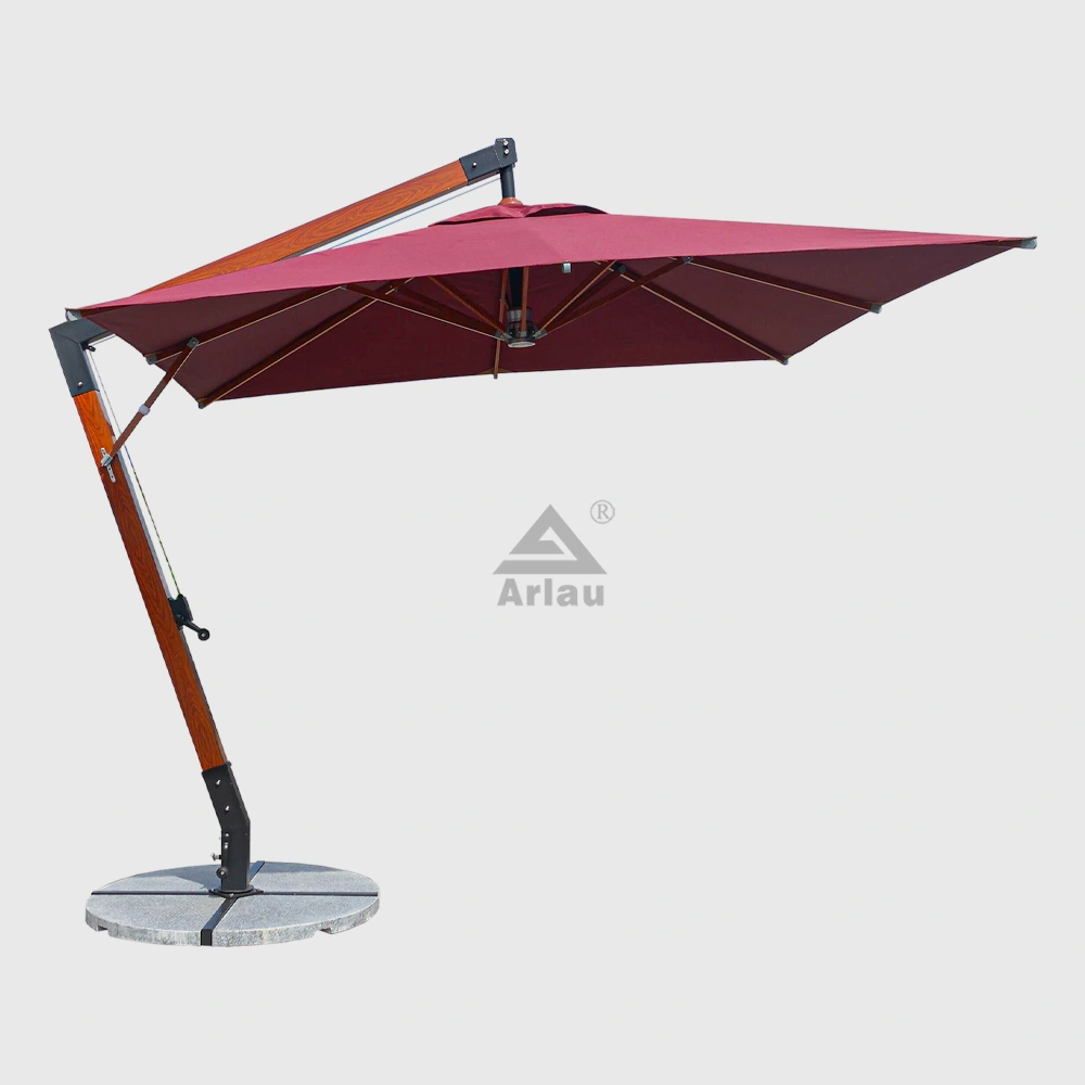 Export outdoor hotel cafe outdoor leisure square courtyard sunshade 7-shaped large hanging umbrella 1