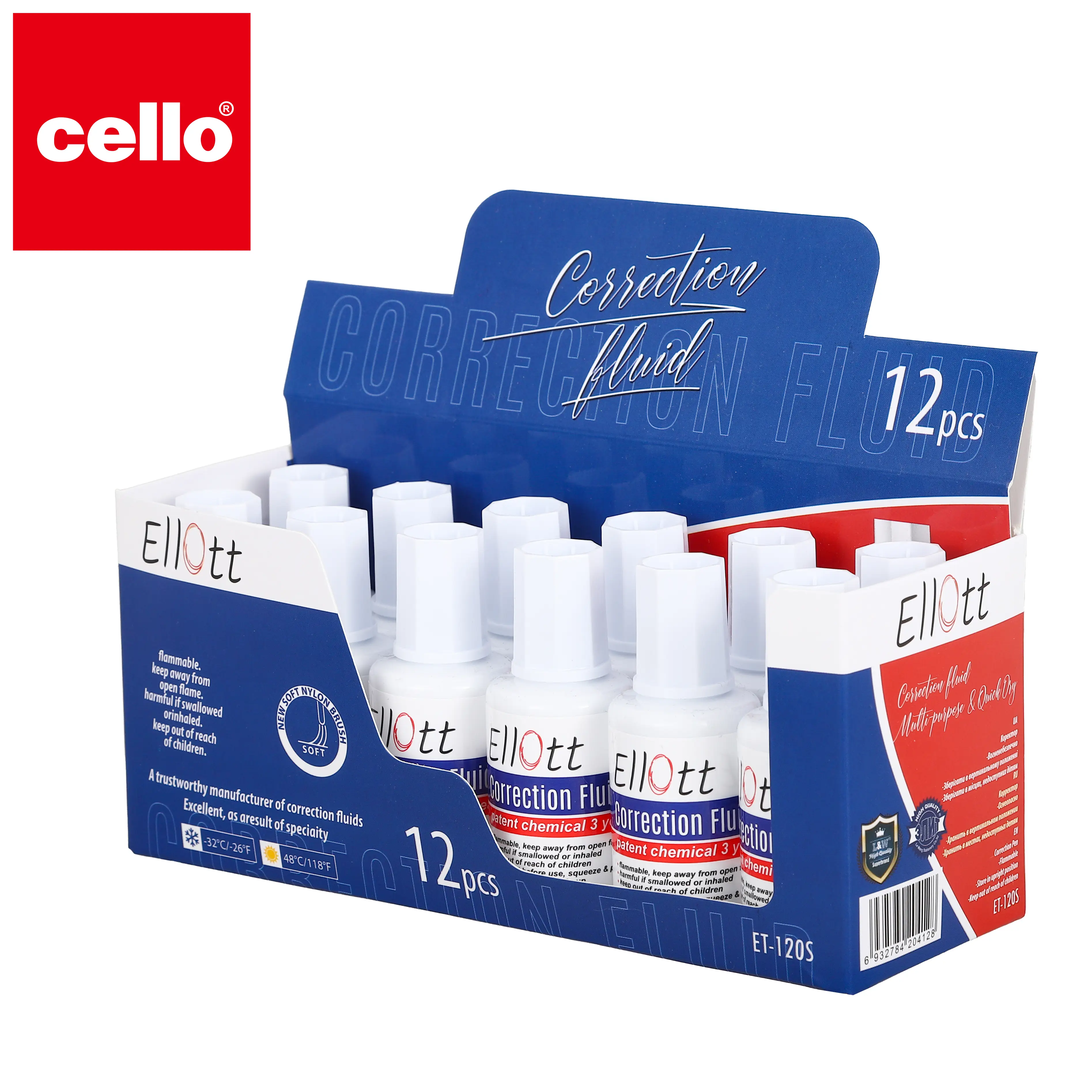 Luva ellot-120s corrección pluma 12pcs 1