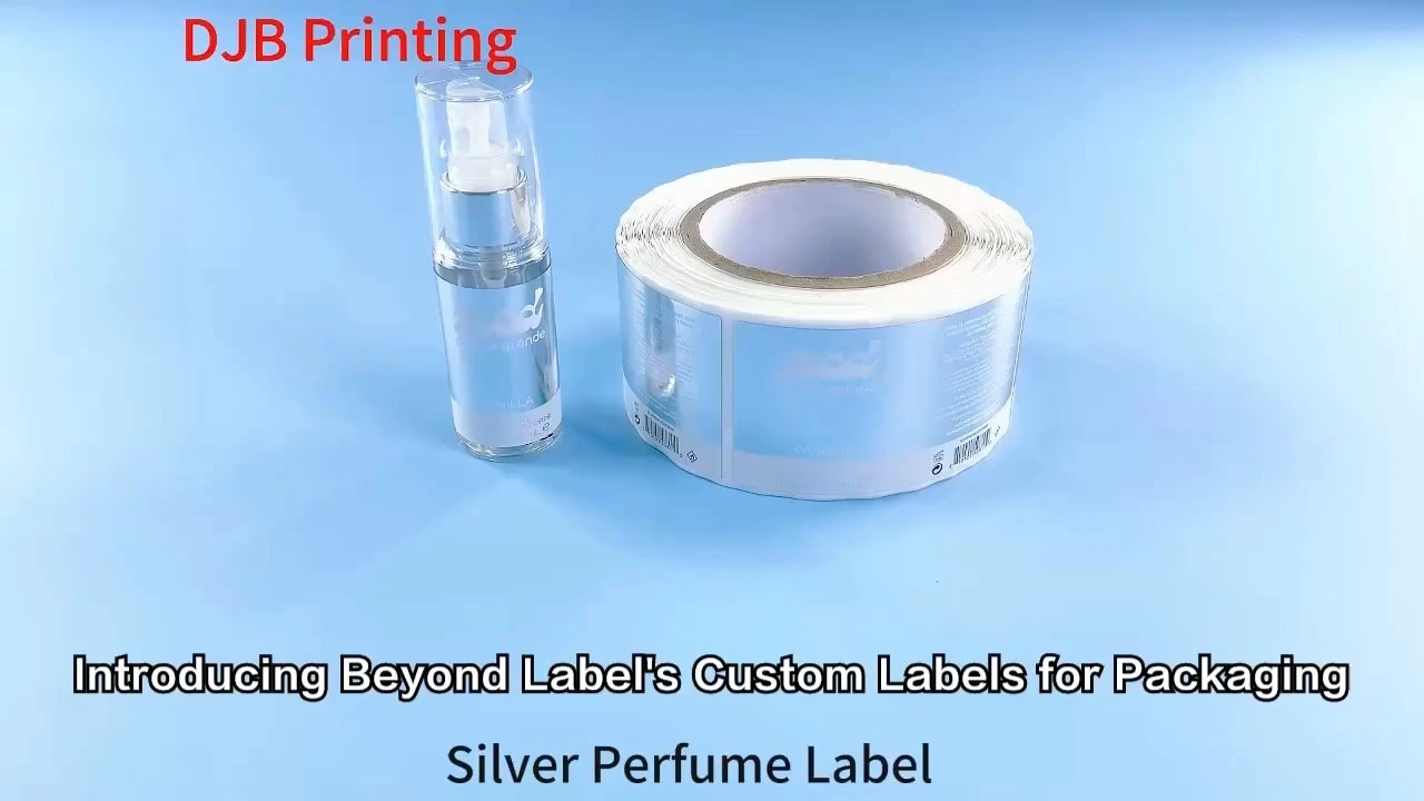 Custom Body Mist Labels Bright Silver PP Material, UV printing, Gloss Varnishing and Metallic color Custom Label, Custom Label for Cosmetics 1