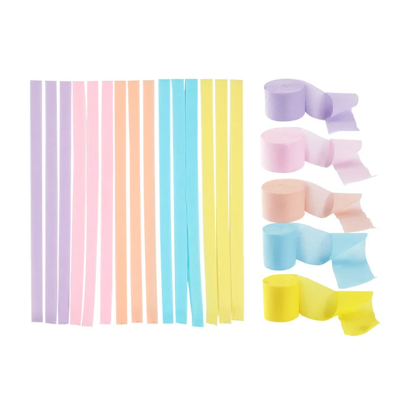 Magic Lights Macaron Crepe Paper -Streamer für DIY Geschenk Buntes Papier Blume Geburtstag Hochzeitsurlaub Party Dekorationen 1