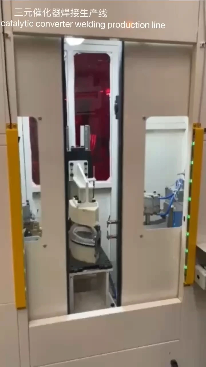 Welding equipment and production line for automobile exhaust muffler  system 1