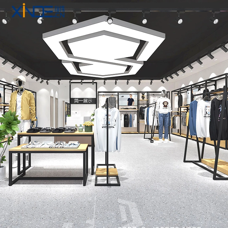 Xinde de grands vêtements en métal modernes étagères 1