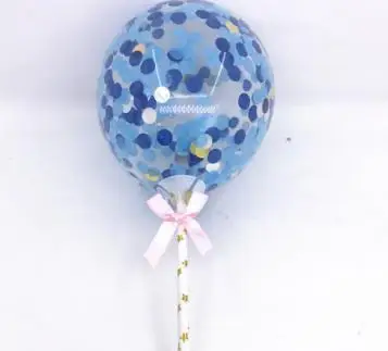 Magic Lights Glitter Blue Balloon Cake Decoration Picks 1