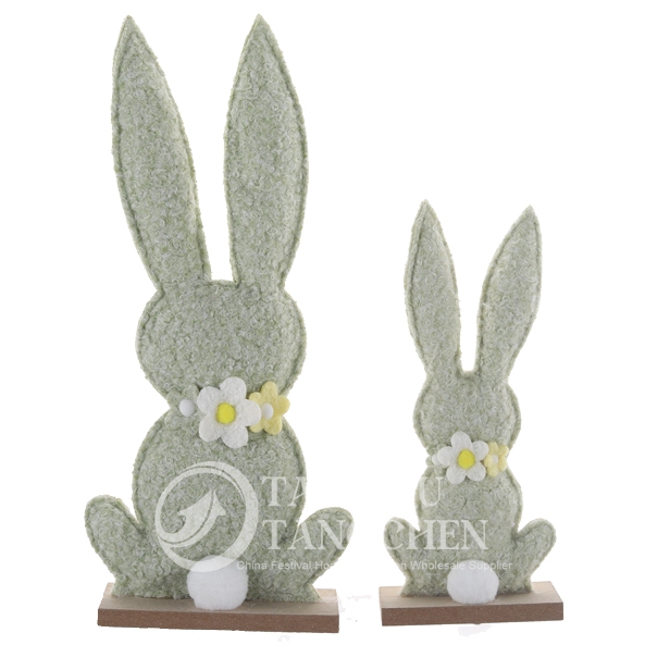 Spring Party Home Declar Signos de conejito de Pascua Huevos de Pascua de cerámica Ornamento 4