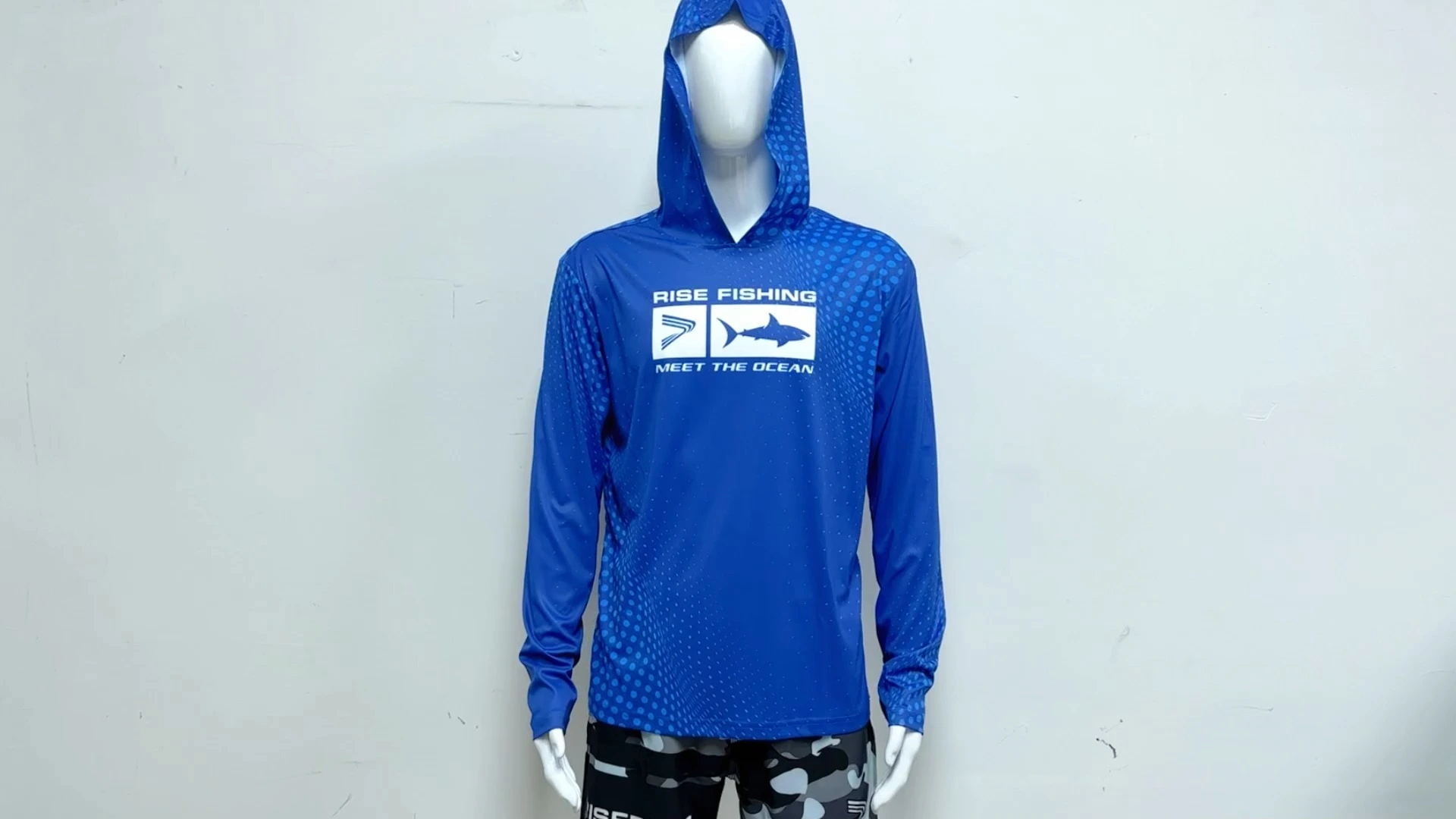 Blue Sea Hooded Fishing Shirt 1