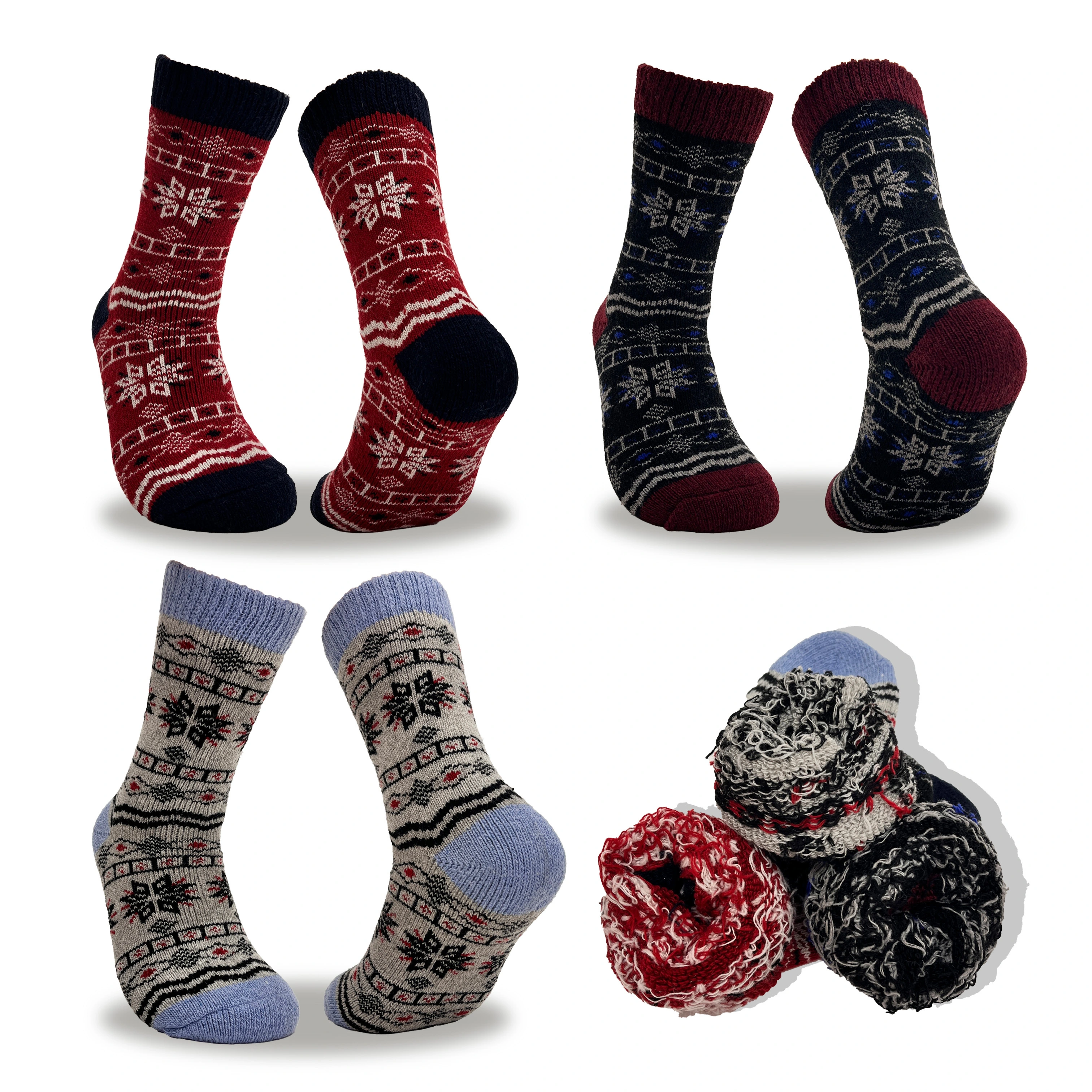 Custom Wool Women Socks Winter Socks Cozy Comfort Unique Design Floor Socks HY-W-047 1