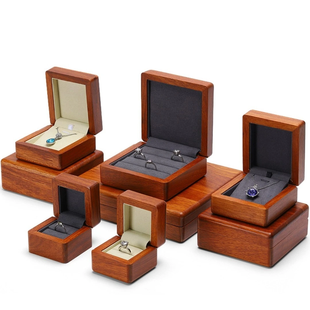 High-grade solid wood multi-bit jewelry box ring pendant earrings bracelet jewelry gift storage box 1