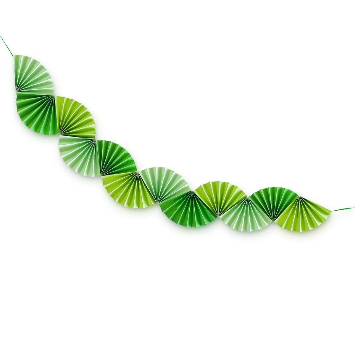 Luci magiche ventili di carta verde ghirlanda per forniture per feste di compleanno 3d decorazioni per feste di addio al nubilato 1