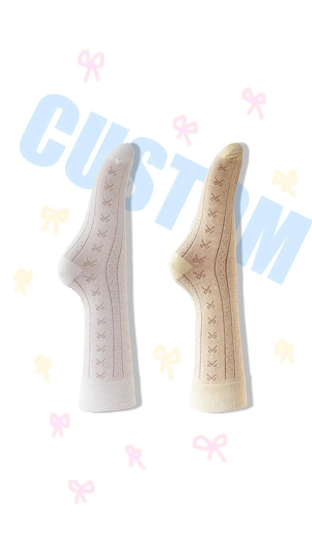 Women's Custom Breathable Socks for Summer Fashionable and High Quality Custom Colors Size Packaging HY-W-033 1
