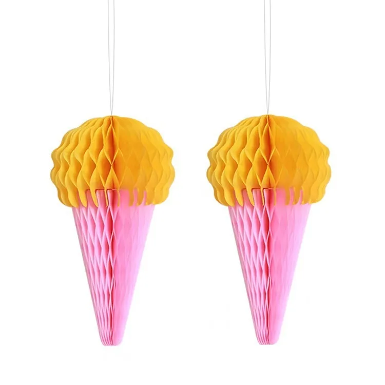 Magic Lights Macaron Ice Cream Honeycomb Ball per estate Birthday Baby Shower Showal Shower Party Charghe 1