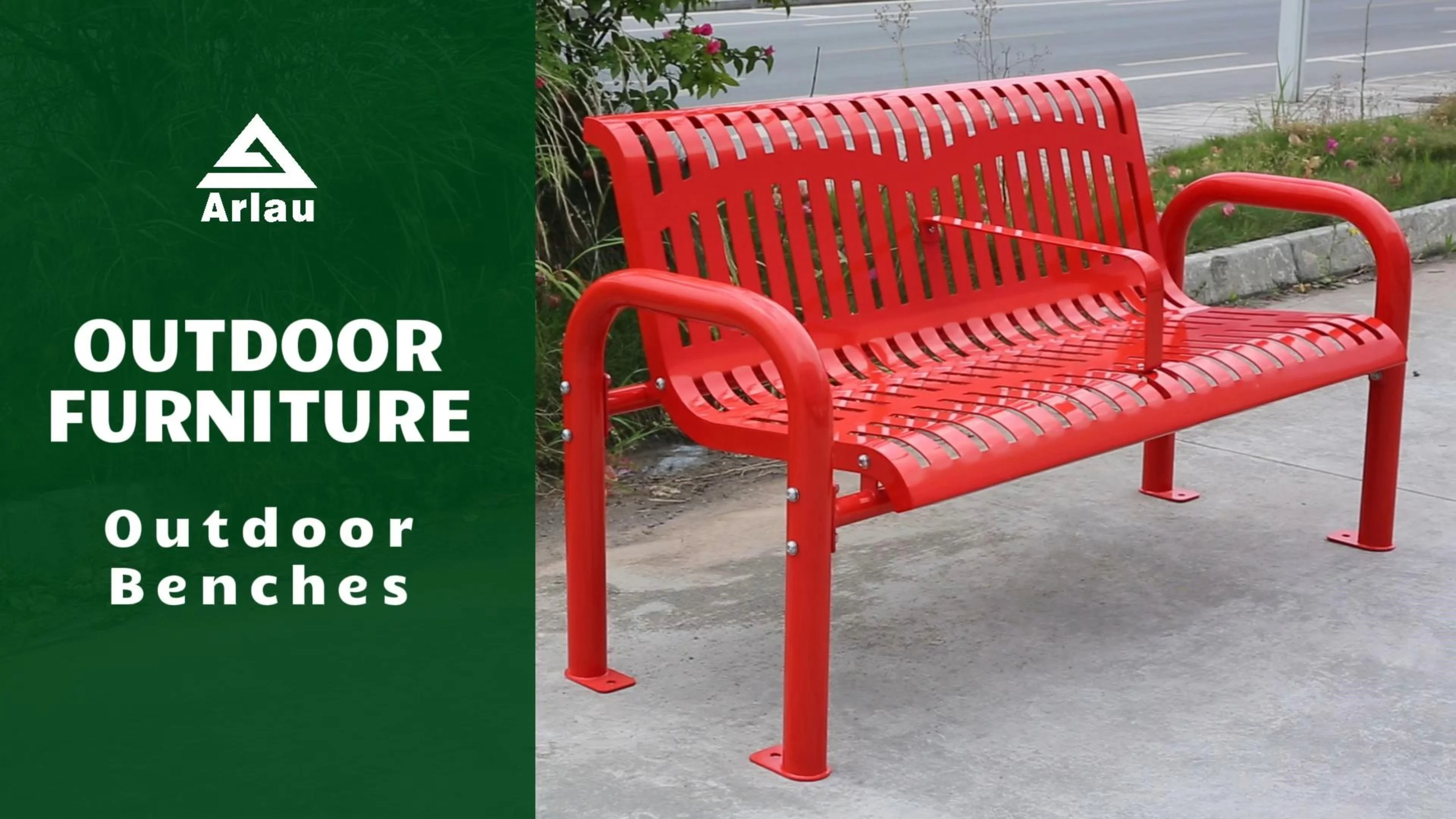 Arlau Metal Bench in Urban Setting