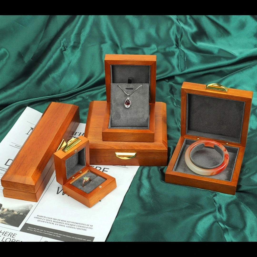 Creative matte surface wooden jewelry box super relocation lining ring necklace earrings bracelet jewelry gift packaging box 1